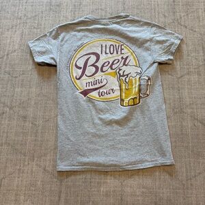 Gildan Gray 'I Love Beer' Short Sleeve Tee